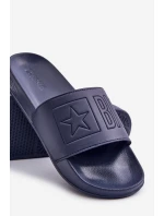 Lehké Pánské Pantofle S Logem Big Star OO174031 Tmavě Modré
