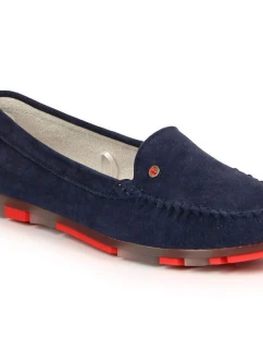 Semišové kožené mokasíny Filippo W PAW201D navy blue