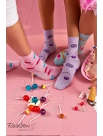 Duhové Rainbow Socks Ponožky Sladkosti V Krabičce 3 Párů