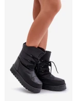 Sněhule na platformě se zipem Big Star OO274884 Černé