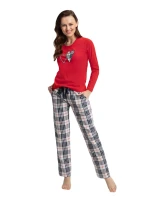 Pyžamo Luna 657 long/r Flanel M-2XL dámské
