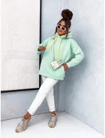 Hrubší dámská klokaní mikina v mátové barvě (82131) Hrubší dámská klokaní mikina v mátové barvě (82131)