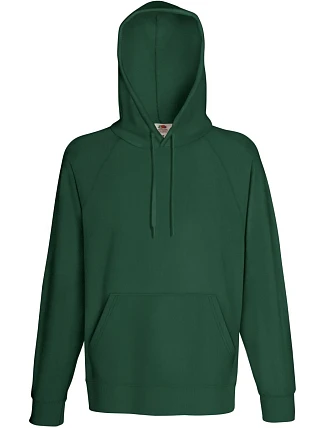 Fruit of the Loom Lightweight Hooded Sweat Pánská raglánová mikina s kapucí 16.2140 bottle green Fruit of the Loom Lightweight Hooded Sweat Pánská raglánová mikina s kapucí 16.2140 bottle green