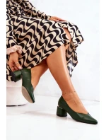 Kožené Lodičky Špička V Spitz zelené Marilyn