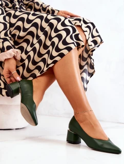 Kožené Lodičky Špička V Spitz zelené Marilyn