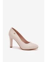 Dámské lodičky na podpatku světle béžové Sergio Leone Campbell