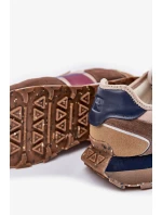 Pánské semišové tenisky na platformě Big Star - béžové