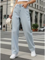 Dámské džíny se širokými nohavicemi světle modré DSTREET UY2893