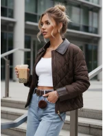 Dámská prošívaná hnědá přechodová bunda FashionStreet TY5619