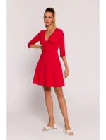 Přiléhavé mini šaty M786 červené - Moe