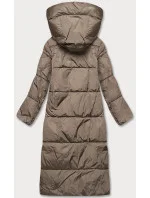 Béžová dámská zimní bunda s kapucí (AG1-J9091)