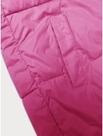 Volná růžová dámská bunda s kapucí Miss TiTi (2360) Volná růžová dámská bunda s kapucí Miss TiTi (2360)