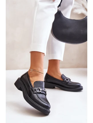 Dámské kožené mokasíny černé Beanika