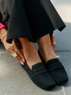 Dámské semišové mokasíny Big Star RR274948 Černé