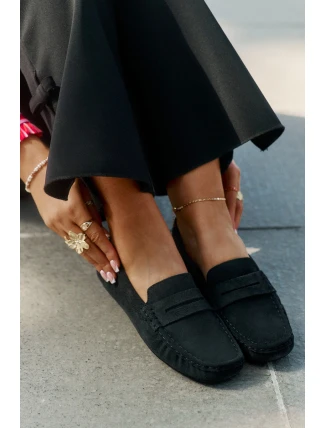 Dámské semišové mokasíny Big Star RR274948 Černé