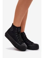 Dámské Tenisky Na Platformě Big Star RR274742 Černé