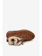 Dámské Sněhule Z Semiše S Kožíškem Big Star SS274318 Hnědé