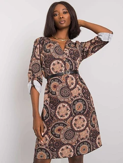 Šaty DHJ SK 12336B.74P hnědé