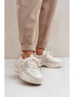 Dámské tenisky s odřením na platformě béžové Seladwen Dámské tenisky s odřením na platformě béžové Seladwen