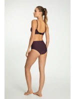 Julimex Tmavě švestkové jednoduché maxi kalhotky S-2XL