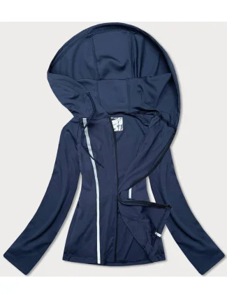 Tmavě modrá pružná mikina s kapucí (20318) Tmavě modrá pružná mikina s kapucí (20318)