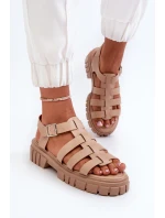 Dámské římské sandály béžové Rosarose