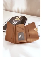 Eko Kůže Hladká Dámská Peněženka Tmavě Béžová Erolia