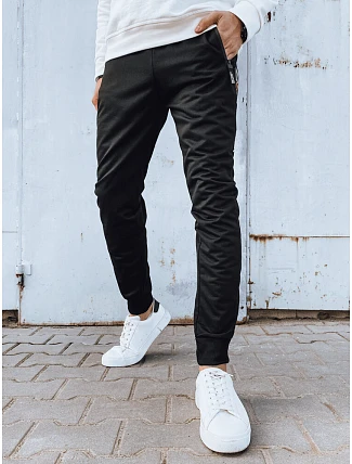 Pánské černé tepláky FashionStreet UX4273 Pánské černé tepláky FashionStreet UX4273