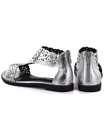 Dámské stříbrné ažurové sandály M.Daszynski MR24148-2