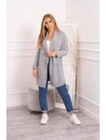 Svetr s netopýřími rukávy světle šedý