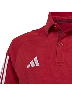 Dětské bavlněné tričko adidas Tiro 23 Competition Polo červené HI4715