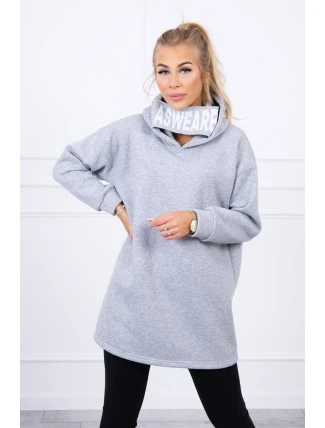 Zateplená mikina s kapucí šedá Zateplená mikina s kapucí šedá