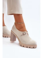 Dámské lodičky na vysokém podpatku světle béžové Tauina Dámské lodičky na vysokém podpatku světle béžové Tauina