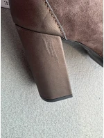 Semišové Čerpadla Na Podpatku Hnědé Laura Messi 2702 Semišové Čerpadla Na Podpatku Hnědé Laura Messi 2702