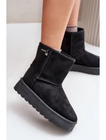 Vysoké dámské sněhule na platformě Big Star OO274898 černé Vysoké dámské sněhule na platformě Big Star OO274898 černé