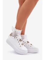 Dámské tenisky s ozdobami bílé Grelesi
