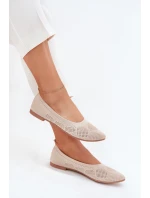 Materiálové Dámské Baletky Béžové Zelira