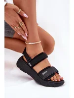 Dámské sportovní sandály na platformě Big Star – černé