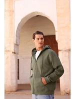 Fruit of the Loom Iconic Premium Hooded Sweat Jacket Mikina s kapucí z těžké bavlny 16.2286 athletic heather Fruit of the Loom Iconic Premium Hooded Sweat Jacket Mikina s kapucí z těžké bavlny 16.2286 athletic heather