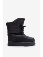 Sněhule na platformě se zipem Big Star OO274884 Černé