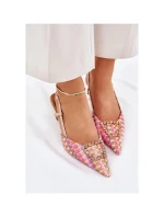 Lodičky na jehlovém podpatku GG-88-53 zlato-růžové - Givana