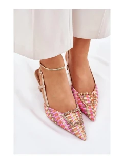Lodičky na jehlovém podpatku GG-88-53 zlato-růžové - Givana
