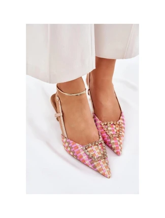 Lodičky na jehlovém podpatku GG-88-53 zlato-růžové - Givana