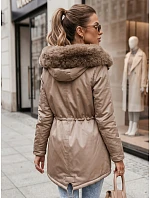 Dámská zimní bunda parka GODDESS béžová FashionStreet TY3868 Dámská zimní bunda parka GODDESS béžová FashionStreet TY3868