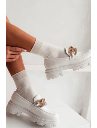 Dámské Bavlněné Ponožky S Lurexovým Lemováním Ecru