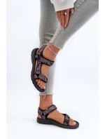 Lehké Sportovní Dámské Sandály Černo-Růžové Lumeria