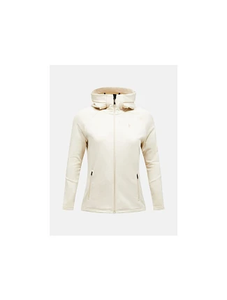 Mikina PEAK PERFORMANCE W Rider Essentials Zip Hood v pískové barvě Mikina PEAK PERFORMANCE W Rider Essentials Zip Hood v pískové barvě