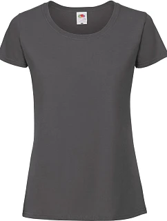 Fruit of the Loom Lady-Fit Iconic 195 T Dámské tričko z těžké bavlny 16.1424 light graphite