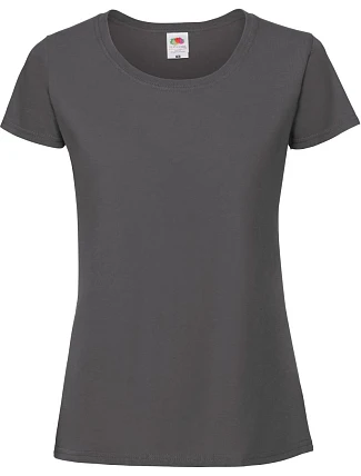 Fruit of the Loom Lady-Fit Iconic 195 T Dámské tričko z těžké bavlny 16.1424 light graphite Fruit of the Loom Lady-Fit Iconic 195 T Dámské tričko z těžké bavlny 16.1424 light graphite