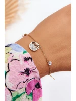 Dámský náramek s módními přívěsky zlate